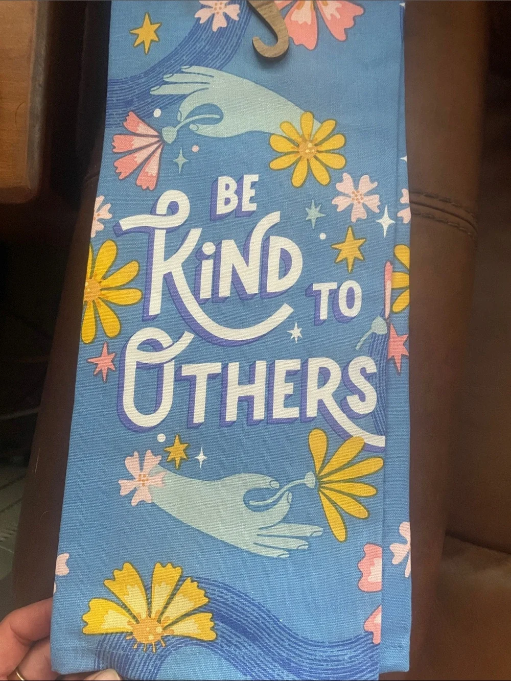 Care Club Blue Floral Dish Towel by Danica Jubilee NEW!